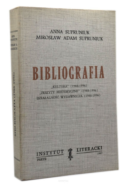 Supruniuk Bibliografia Kultura Zeszyty historyczne Działalność wydawnicza