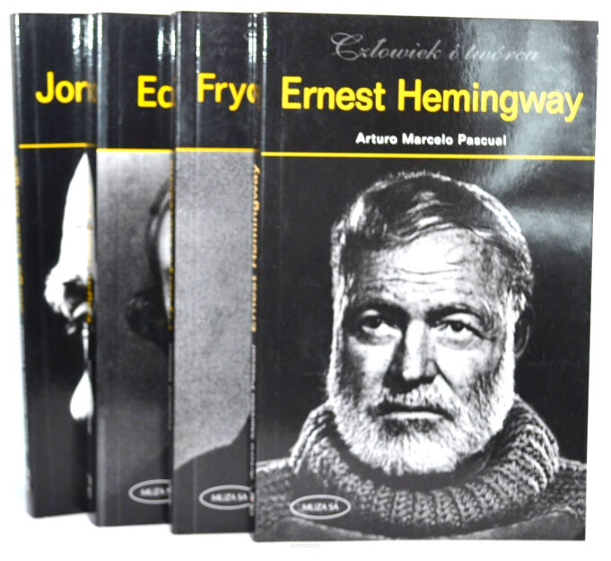 4 x Człowiek i twórca Ernest Hemingway Fryderyk Nietzsche Edgar Allan Poe Jorge Luis Borges