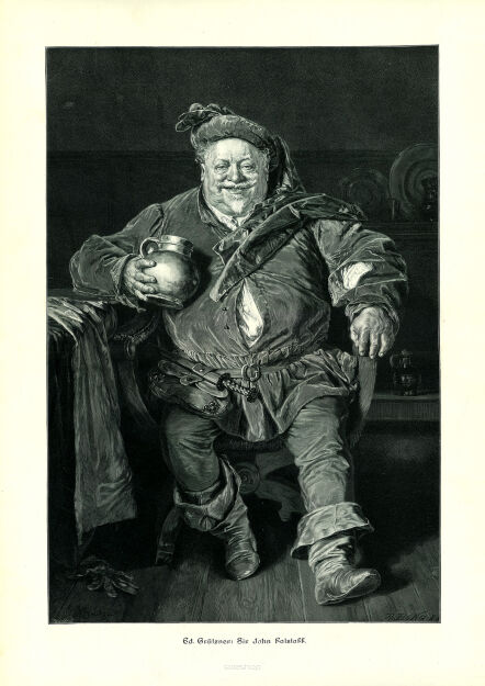 Plakat grafika Sir John Falstaff Eduard Grützner REPRINT