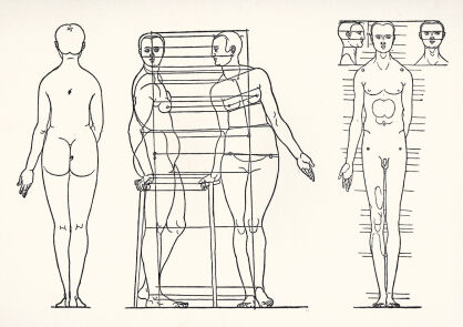 Plakat grafika ALBRECHT DURER Proporcje człowieka REPRINT