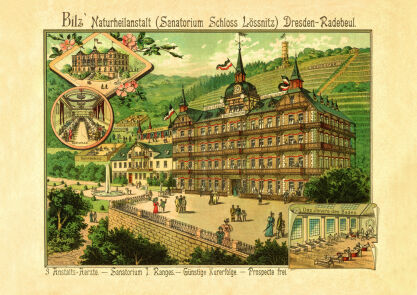 Plakat grafika ARCHITEKTURA Budynek Sanatorium REPRINT