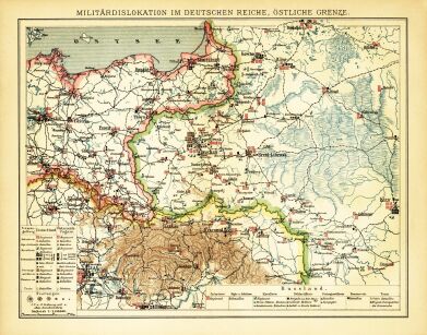 Plakat grafika MAPA Lokacje Wojsk Polska Warszawa Gdańsk REPRINT