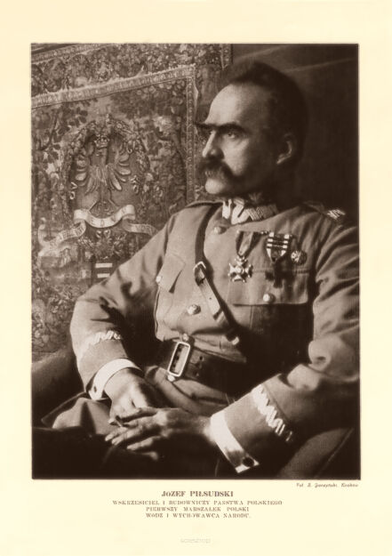 Plakat grafika Portret Marszałek Józef Piłsudski REPRINT