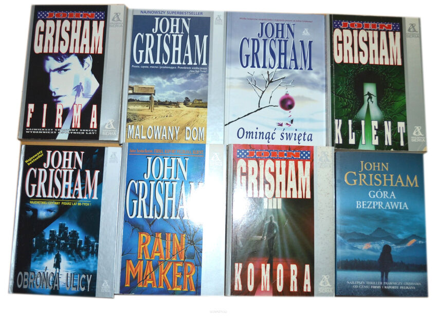 JOHN GRISHAM Góra bezprawia Obrońca ulicy Klient Rain Maker Komora Firma Malowany dom Ominąć święta